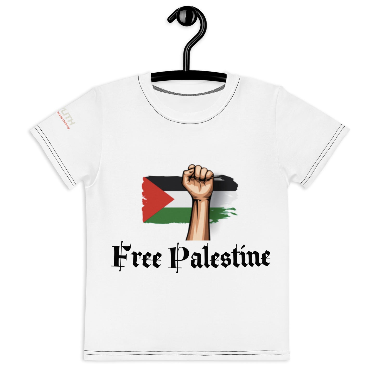 Free Palestine Kids Crew Neck T-Shirt