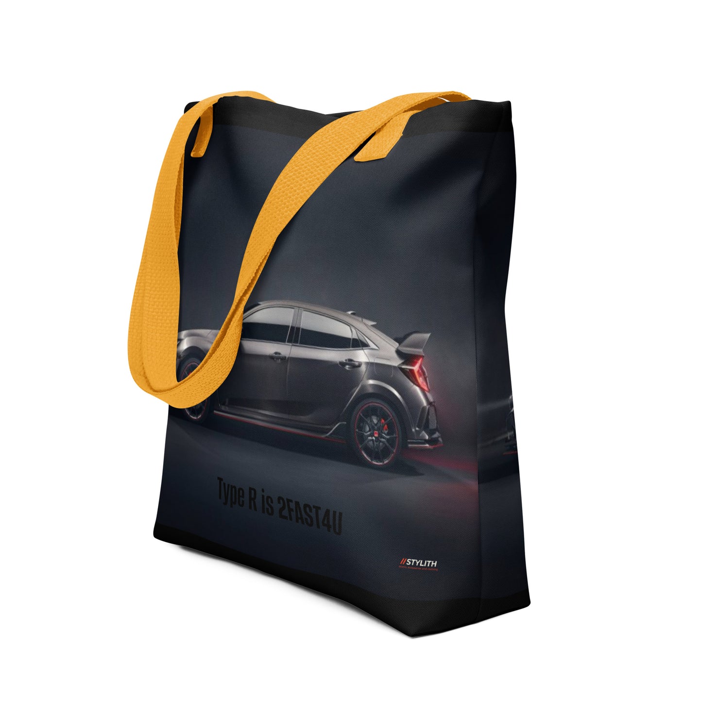 Honda Civic Type R "Type R 2FAST4U" Black Tote Bag